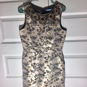 Antonio Melani Metalic Jeweled dress